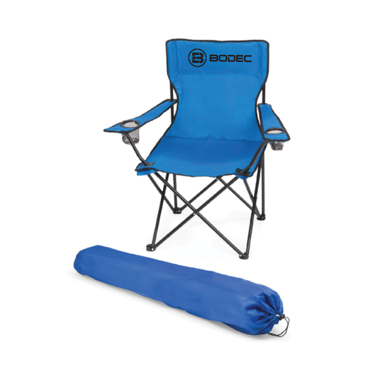 PORTABLE FOLDING CHAIR W/ CUP HOLDERS & CARRYING BAG